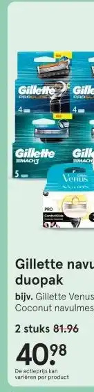 Etos Gillette navulmesjes duopak aanbieding