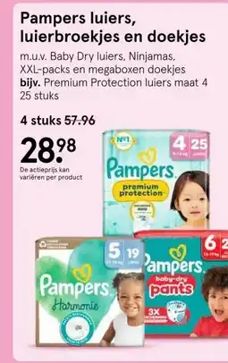 Etos Pampers luiers, luierbroekjes en doekjes aanbieding