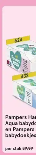 Etos Pampers Harmonie Aqua babydoekjes 9x48 en Pampers Sensitive babydoekjes 12x52 aanbieding
