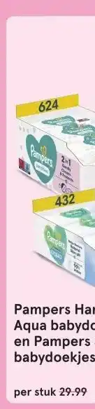 Etos Pampers Harmonie Aqua babydoekjes 9x48 en Pampers Sensitive babydoekjes 12x52 aanbieding