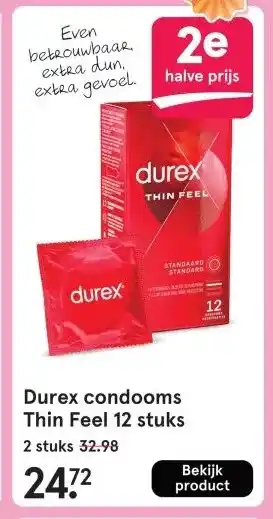 Etos Durex condooms Thin Feel 12 stuks aanbieding
