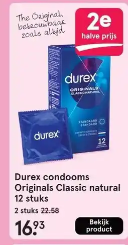Etos Durex condooms Originals Classic natural 12 stuks aanbieding