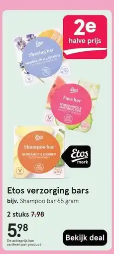 Etos Etos verzorging bars aanbieding