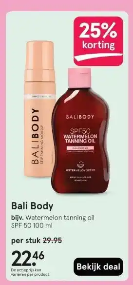 Etos Bali Body aanbieding