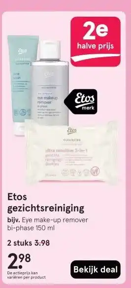 Etos Etos gezichtsreiniging aanbieding