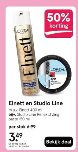 Etos Elnett en Studio Line aanbieding