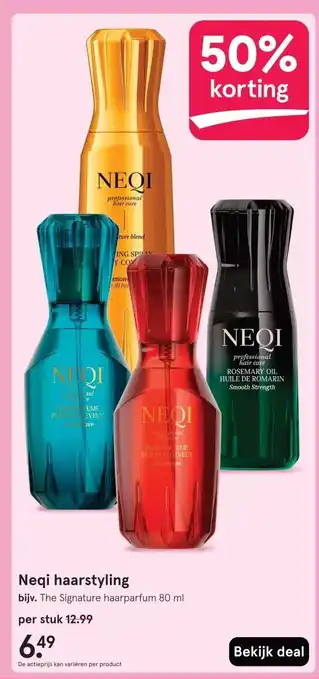 Etos Neqi haarstyling aanbieding