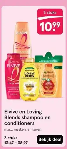 Etos Elvive en Loving Blends shampoo en conditioners aanbieding