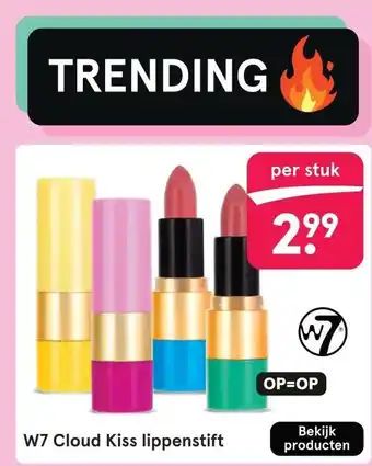 Etos W7 Cloud Kiss lippenstift aanbieding
