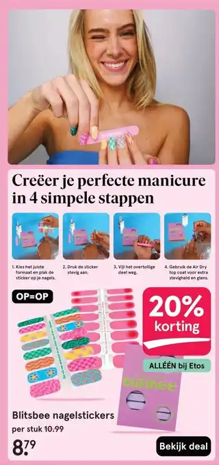 Etos Blitsbee nagelstickers aanbieding