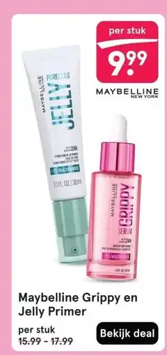 Etos Maybelline Grippy en Jelly Primer aanbieding