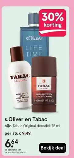 Etos s.Oliver en Tabac aanbieding