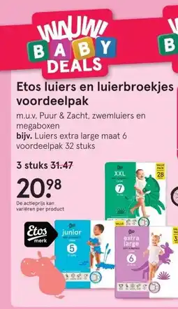 Etos Etos luiers en luierbroekjes voordeelpak aanbieding