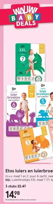 Etos Etos luiers en luierbroekjes midpack aanbieding
