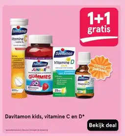 Etos Davitamon kids, vitamine C en D* aanbieding