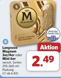 Combi Langnese Magnum 3er/4er oder aanbieding