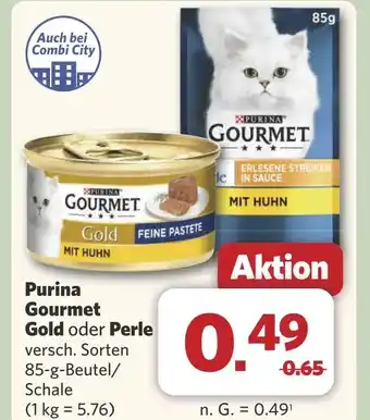 Combi Purina Gourmet Gold oder Perle aanbieding