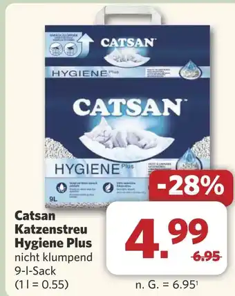 Combi Catsan Katzenstreu Hygiene Plus aanbieding