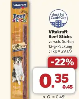 Combi Vitakraft Beef Sticks aanbieding