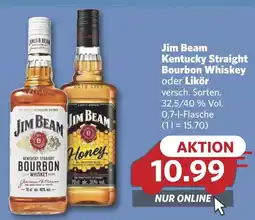 Combi Jim Beam Kentucky Straight Bourbon Whiskey oder Likör aanbieding