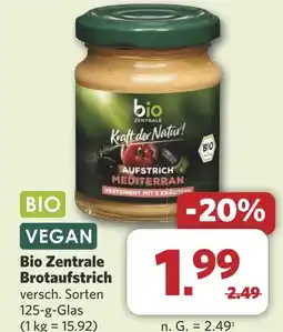 Combi BIO VEGAN Bio Zentrale VERFE Brotaufstrich aanbieding