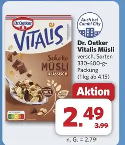 Combi Dr. Oetker Vitalis Müsli aanbieding