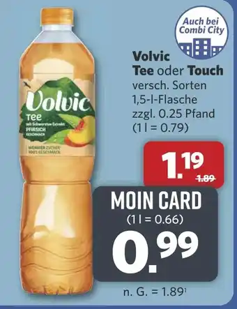 Combi Volvic Tee oder Touch aanbieding