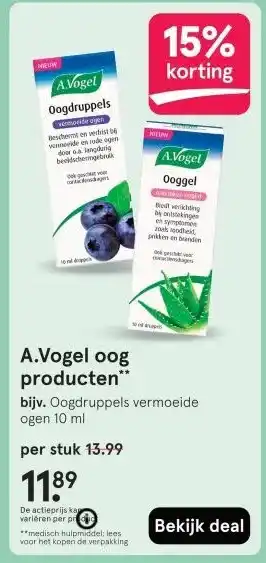 Etos A.Vogel oog producten aanbieding