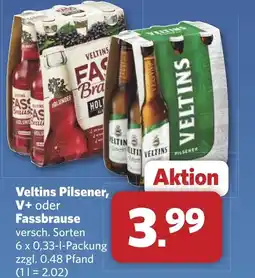 Combi Veltins Pilsener, V+ oder Fassbrause aanbieding