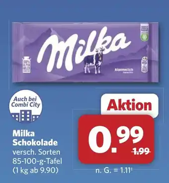 Combi Milka Schokolade aanbieding