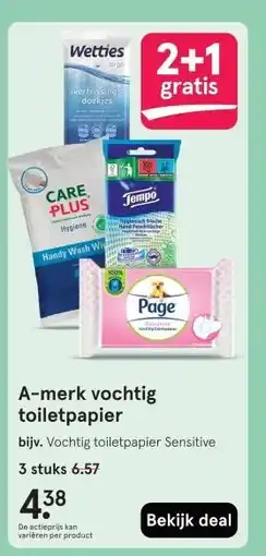 Etos A-merk vochtig toiletpapier aanbieding