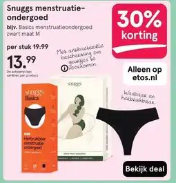 Etos Snuggs menstruatie- ondergoed aanbieding