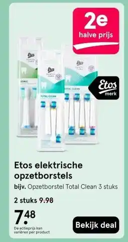 Etos Etos elektrische opzetborstels aanbieding