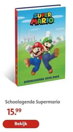 Bruna Schoolagenda Supermario aanbieding