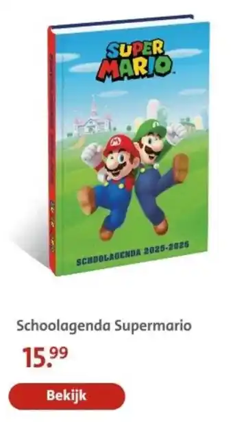 Bruna Schoolagenda Supermario aanbieding