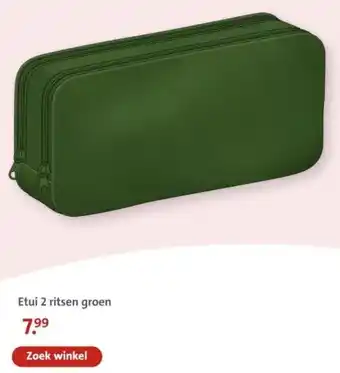 Bruna Etui 2 ritsen groen aanbieding