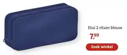 Bruna Etui 2 ritsen blauw aanbieding