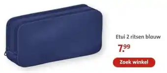 Bruna Etui 2 ritsen blauw aanbieding