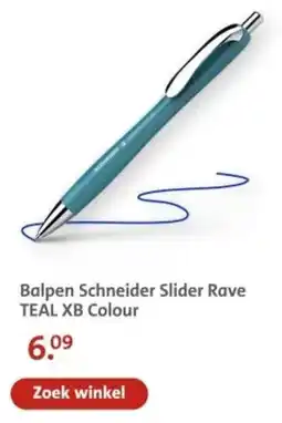 Bruna Balpen Schneider Slider Rave Teal XB Colour aanbieding
