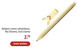 Bruna Gelpen Lama uitwisbaar. No Drama, Just Llama aanbieding