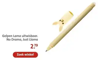 Bruna Gelpen Lama uitwisbaar. No Drama, Just Llama aanbieding