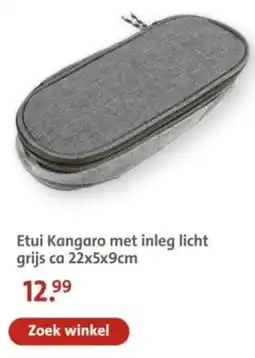 Bruna Etui Kangaro met inleg licht grijs aanbieding