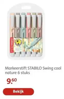 Bruna Markeerstift STABILO Swing cool nature aanbieding