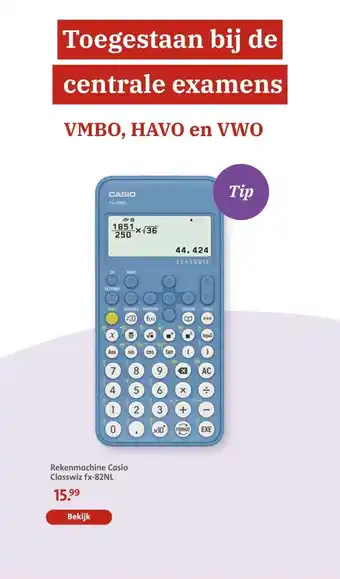 Bruna Rekenmachine Casio Classwiz fx-82NL aanbieding