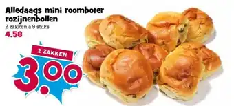 Boon`s Markt Alledaags mini roomboter rozijnenbollen aanbieding