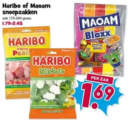 Boon`s Markt Haribo of Maoam snoepzakken aanbieding
