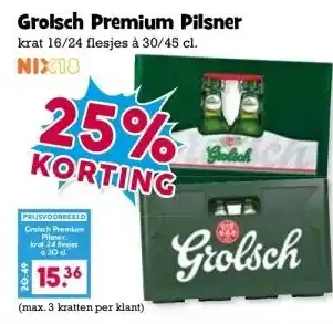 Boon`s Markt Grolsch Premium Pilsner aanbieding