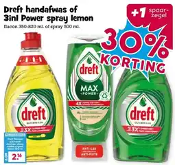 Boon`s Markt Dreft handafwas of 3inl Power spray lemon aanbieding