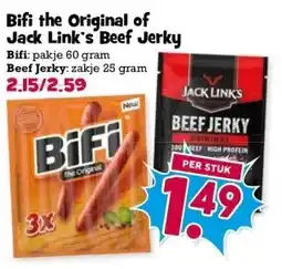 Boon`s Markt Bifi the Original of Jack Link's Beef Jerky aanbieding