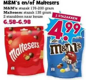 Boon`s Markt M&M's en/of Maltesers aanbieding